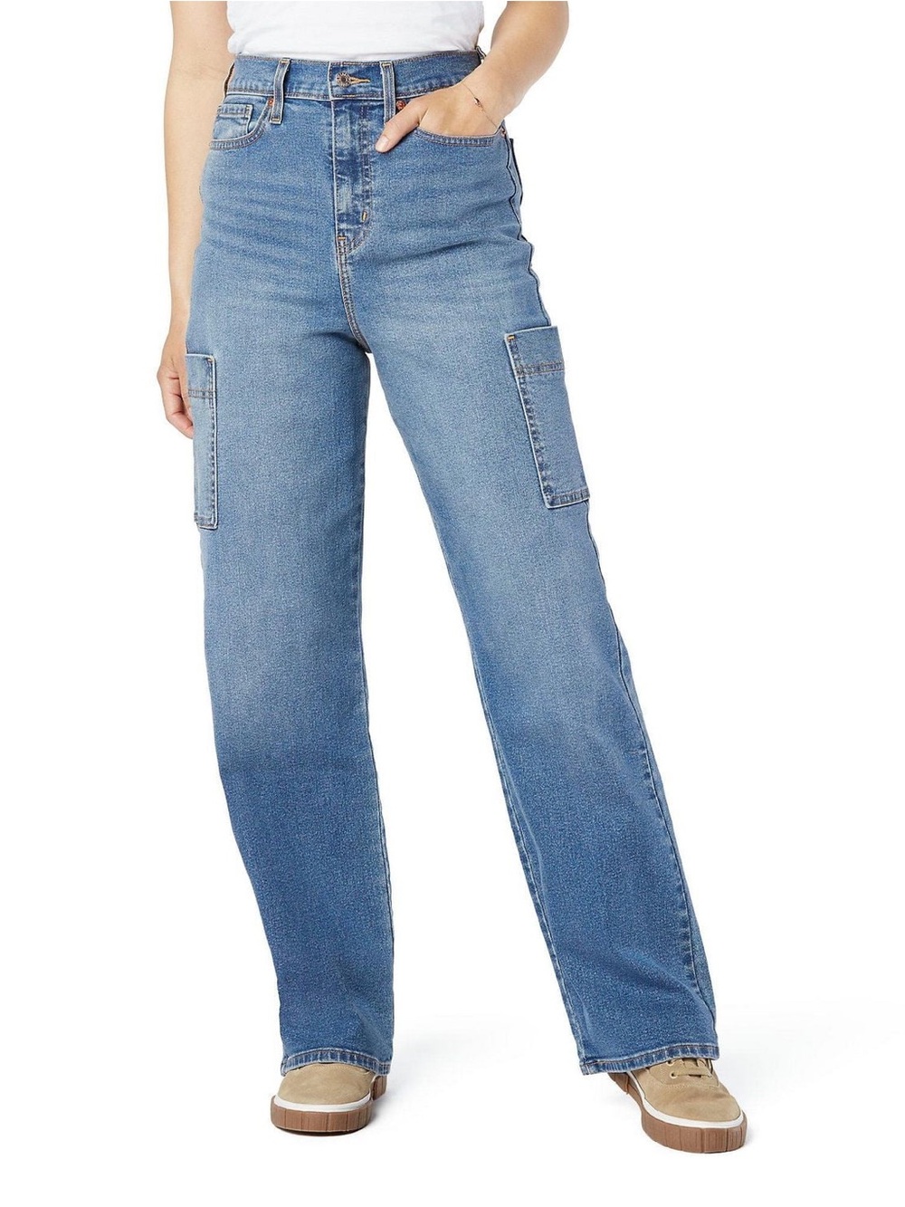 Levi's High Rise Utility Loose Straight Denim Carpenter Jeans Size 12